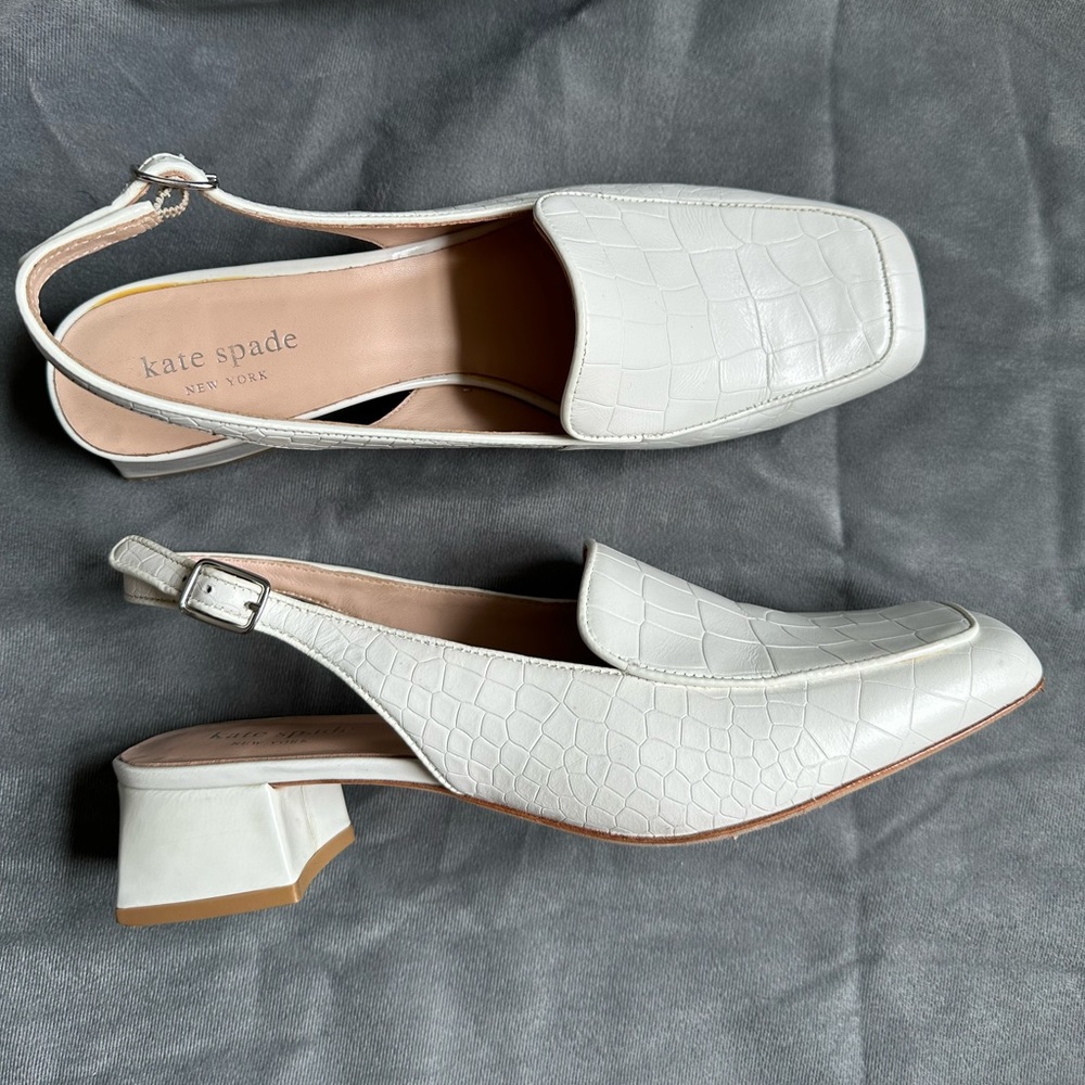 Kate Spade sling back loafers